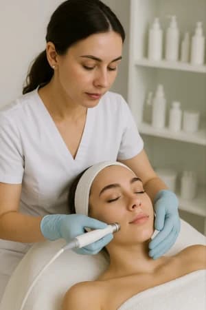 Utiliza equipamentos em tratamentos estéticos avançados