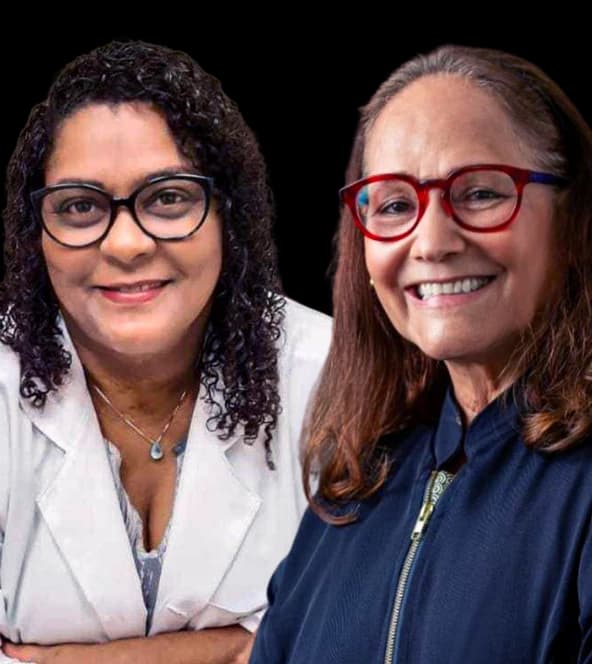 Enf. Maria da Conceição Baldini Benevides Blanck e Enf. Lucimere Maria dos Santos