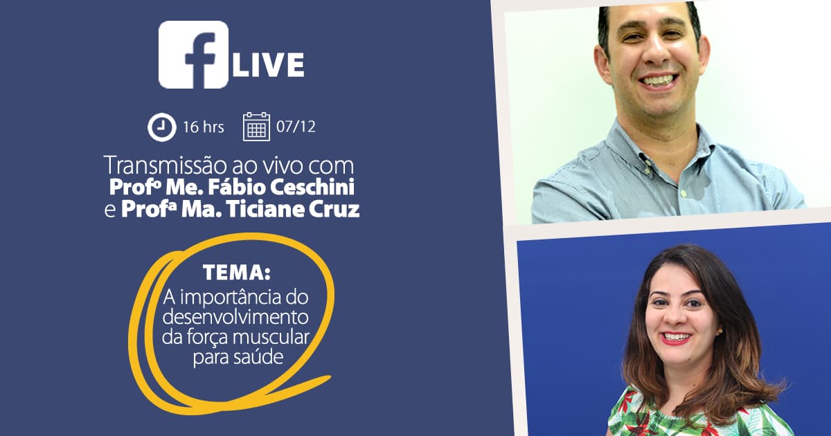 LIVE: “A importância do desenvolvimento da força muscular para a saúde”