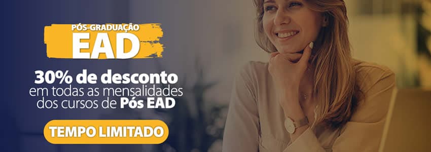  Desconto de 30% nos cursos e Pós-graduação EAD da USCS