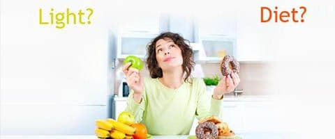 Qual a diferença entre Diet e Light?