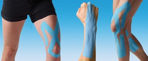 O que são os adesivos coloridos usados pelos atletas?